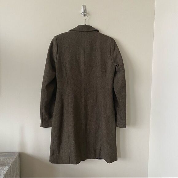 Oxmo-Wool Blend Leaf Sequin Long Sleeve Button Down Lightweight Jacket - Picture 2 of 11